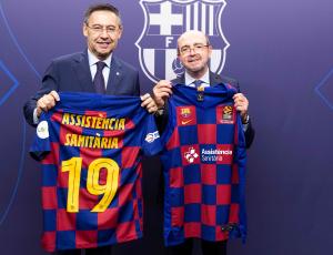 El Dr. Ignacio Orce, presidente de Assistència Sanitària, fue el encargado de presentar el acuerdo junto al presidente del FC Barcelona, Josep Maria Bartomeu. 