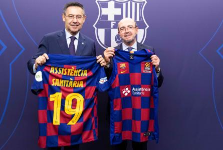 El Dr. Ignacio Orce, presidente de Assistència Sanitària, fue el encargado de presentar el acuerdo junto al presidente del FC Barcelona, Josep Maria Bartomeu. 